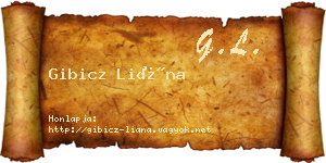 Gibicz Liána névjegykártya